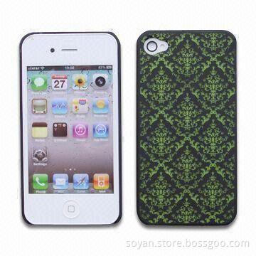 High-technology Image Treatment IMD Hard Crystal Case for Apple's iPhone4, with Rubber Oil-coated